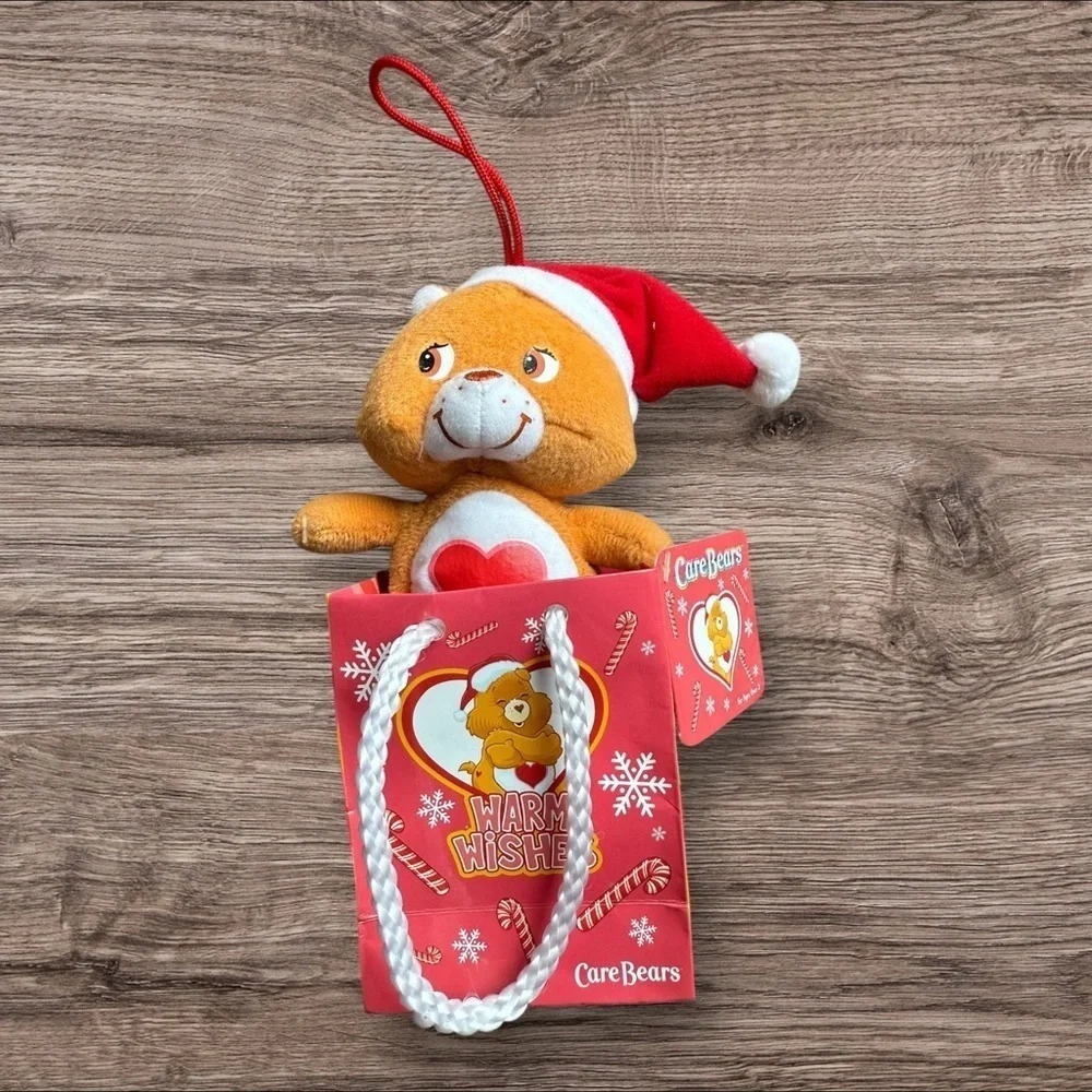 American Greetings 2005 Care Bears Tenderheart Bear Christmas Plush Ornament NWT